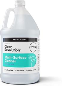 img 4 attached to Clean Revolution Multi-Surface Cleaner Refill Supply - Non-Toxic, Eco-Friendly & Plant-Based - 128 Fl Oz (1 Gallon) - Spring Air & Jasmine Scent - Ready to Use