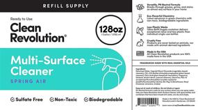 img 1 attached to Clean Revolution Multi-Surface Cleaner Refill Supply - Non-Toxic, Eco-Friendly & Plant-Based - 128 Fl Oz (1 Gallon) - Spring Air & Jasmine Scent - Ready to Use