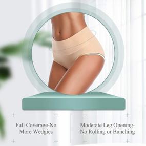 img 1 attached to Full Coverage Cotton Mid-Waist Panties For Women - Multipack Lingerie Undergarments To Avoid Muffin Tops And Provide Ultimate Comfort