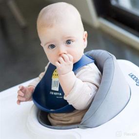 img 3 attached to Bella Tunno Wonder Bib - Adjustable Silicone Baby Bibs for Boys | Durable, Waterproof, and BPA-Free Silicone Bibs