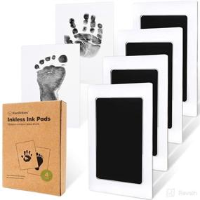 img 4 attached to 👣 Inkless Hand and Footprint Kit: Capture Precious Moments of Babies and Pets with this 4-Pack Set!