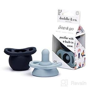 img 3 attached to DODDLE & CO Pop & Go Pacifier: 🍼 Innovative Built-in Case, Pinch to Close Version, Plastic-Free Design