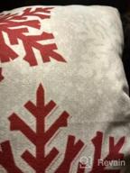 img 1 attached to Christmas Decor: 16X16 Inch Red Snowflake Throw Pillow Cover By Emvency review by Jordan Jackson