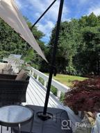 img 1 attached to 10FT Outdoor Offset Patio Umbrella W/Fade & UV Resistant Fabric, 5 Level 360 Rotation Aluminum Pole For Deck Pool Backyard Garden - Wikiwiki S Series Cantilever review by Mariana Vasquez