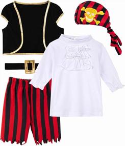 img 3 attached to Pirate-Perfect Halloween Outfit: COSLAND Baby & Toddler Boys' Costume