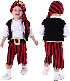 img 2 attached to Pirate-Perfect Halloween Outfit: COSLAND Baby & Toddler Boys' Costume