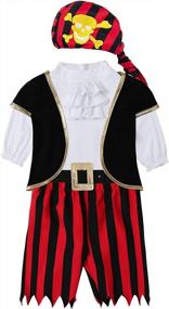img 4 attached to Pirate-Perfect Halloween Outfit: COSLAND Baby & Toddler Boys' Costume