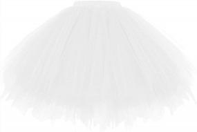 img 4 attached to Gardenwed Women'S Christmas Tutu Skirt - Vintage Tulle Ballet Bubble Dance Party Costume And Adult Skirts For Optimal Style