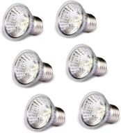 6 pack of 50w sunbathing basking lamp heating light bulbs for reptiles - ideal for lizards, chameleons, bearded dragons, and turtles logo