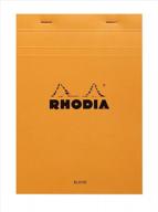 rhodia notepad, no16 a5, plain - orange logo