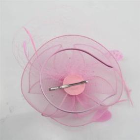 img 1 attached to 🌺 Organza Flower Fascinator: Women's Accessory for Derby and Special Occasions