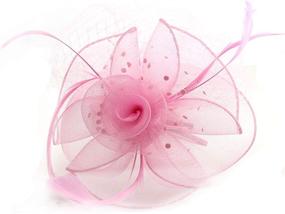 img 4 attached to 🌺 Organza Flower Fascinator: Women's Accessory for Derby and Special Occasions