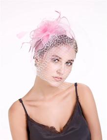 img 3 attached to 🌺 Organza Flower Fascinator: Women's Accessory for Derby and Special Occasions