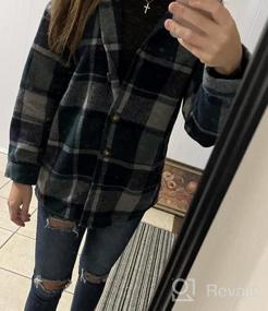 img 5 attached to Women'S Plaid Shacket Jacket: Liengoron Flannel Shirt Jacket With Long Sleeves, Button Down And Casual Style For Fashionable Fall Look