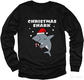 img 4 attached to Толстовка для малышей Tstars Christmas Shark