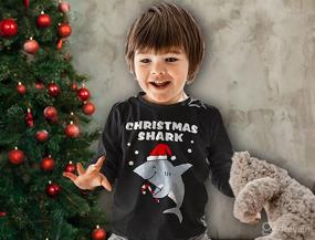 img 2 attached to Толстовка для малышей Tstars Christmas Shark