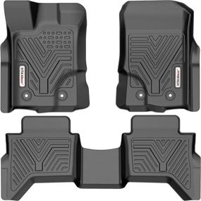 img 4 attached to 🚗 YITAMOTOR Custom Fit Black TPE Floor Liners for 2019-2022 Ford Ranger Supercrew Cab - All-Weather Protection for 1st & 2nd Row