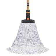 swopt premium cotton mop + 60" eva foam comfort grip wooden handle, combo — mop head with long handle interchangeable with all swopt cleaning products — mop safe for wood, laminate or tile logo