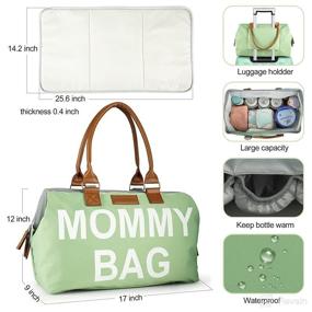 img 1 attached to 👜 Jereture Mommy Bag: Spacious Diaper Bag Tote for Hospital, Ideal Baby Diaper Tote Bag for Traveling Moms