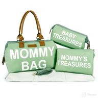 👜 jereture mommy bag: spacious diaper bag tote for hospital, ideal baby diaper tote bag for traveling moms logo