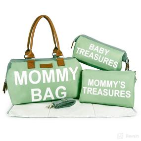 img 4 attached to 👜 Jereture Mommy Bag: Spacious Diaper Bag Tote for Hospital, Ideal Baby Diaper Tote Bag for Traveling Moms