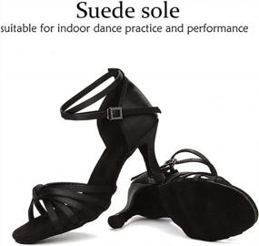 img 1 attached to Dance Like A Pro With DKZSYIM Women'S Satin Latin Dance Shoes - Model 217