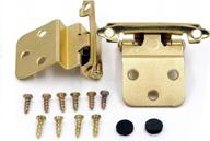 20 pack homdiy sch38bb 3/8 inch gold brushed brass self-closing face mount cabinet hinges - 10 pairs of kitchen furniture hardware inset hinges logo
