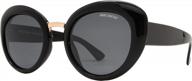 women's polarized vintage retro oversized round cateye sunglasses - be one logo