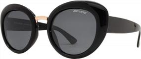 img 4 attached to Women'S Polarized Vintage Retro Oversized Round Cateye Sunglasses - Be One