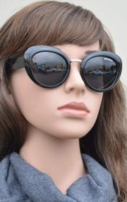 img 1 attached to Women'S Polarized Vintage Retro Oversized Round Cateye Sunglasses - Be One