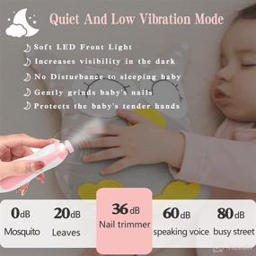 img 2 attached to 🏻 Safe Electric Baby Nail Trimmer and File with Light for Newborns and Toddlers - Pink