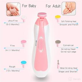 img 3 attached to 🏻 Safe Electric Baby Nail Trimmer and File with Light for Newborns and Toddlers - Pink