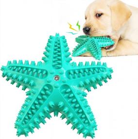 img 4 attached to Potaroma Dog Chew Toy, Starfish Shaped Interactive Puppy Squeaky Toys , Durable And Tough Dog Teeth Cleaning Toy Perfect Dental Care For Small Medium Large Breeds