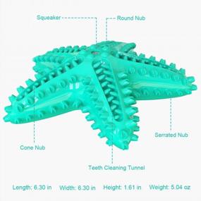 img 2 attached to Potaroma Dog Chew Toy, Starfish Shaped Interactive Puppy Squeaky Toys , Durable And Tough Dog Teeth Cleaning Toy Perfect Dental Care For Small Medium Large Breeds