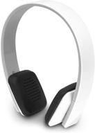 🎧 aluratek bluetooth wireless headphones - stream audio from iphone, ipad, smartphone, tablet, pc, mac, laptop - built-in battery - white (abh04f) логотип