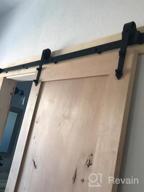 img 1 attached to 5.5FT Single Sliding Barn Door Hardware Track Kit - Black Arrow Shape | Skysen review by Alex Marshall