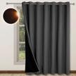 wontex 100% blackout curtains for bedroom/living room/patio, 100 inch wide x 84 inch long, grey – thermal insulated and light blocking room divider curtains, wide width grommet curtain panel logo