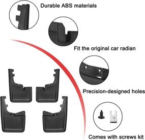 img 1 attached to 🚘 Tecoom Mud Flaps Splash Guards for 2021 Ford F150 (No OEM Fender Flares) - Custom Black Front & Rear Mud Guard 4pc Set (Not for Raptor Model)