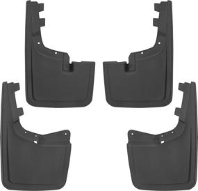 img 4 attached to 🚘 Tecoom Mud Flaps Splash Guards for 2021 Ford F150 (No OEM Fender Flares) - Custom Black Front & Rear Mud Guard 4pc Set (Not for Raptor Model)