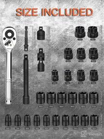 img 3 attached to 🔧 THINKWORK 3/8" Drive Metric Shallow Impact Socket Set & Bolt Extractor Set - Ultimate Solution for Damaged, Frozen, Rusted Bolts, Nuts & Screws