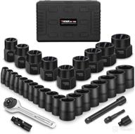 🔧 thinkwork 3/8" drive metric shallow impact socket set & bolt extractor set - ultimate solution for damaged, frozen, rusted bolts, nuts & screws логотип