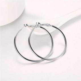 img 2 attached to Upgrade Your Look With Cos2Be'S Gold, Rose Gold, And Silver-Plated Stainless Steel Hoop Earrings For Women And Girls