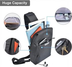 img 1 attached to Men Women Lightweight Outdoor Sport Travel Hiking Cycling Casual Daypack Crossbody Sling Backpack Chest Shoulder Bag REALIKE