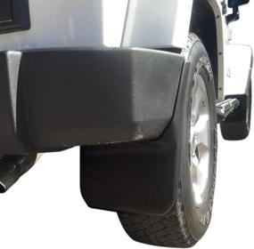 img 2 attached to 🚗 Red Hound Auto Premium Heavy Duty Molded Mud Flaps for 2007-2018 Jeep Wrangler JK JKU - Front and Rear Splash Guard Flares (4pc Set)
