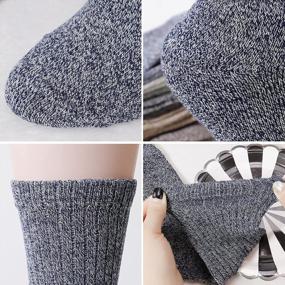 img 1 attached to Women'S 5-Pack Mid-Calf Slouch Boot Socks, Cute Crew Cotton Scrunch Socks