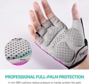 img 3 attached to Protect Your Palms With FREETOO Gym Gloves Featuring Non-Slip Silicone And SBR Padding For Women'S Fitness, Cycling And Training