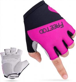 img 4 attached to Protect Your Palms With FREETOO Gym Gloves Featuring Non-Slip Silicone And SBR Padding For Women'S Fitness, Cycling And Training