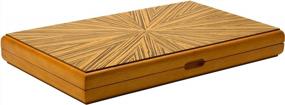 img 3 attached to Woodronic 15" Wooden Backgammon Set - The Perfect Strategy Game For Kids And Adults