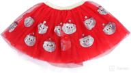 🌈 wgoodteck baby girls rainbow sparkle tutu skirt: pentagram sequin, christmas-themed, 3 layered elastic puffy tulle skirt, pack of 2 логотип