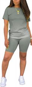 img 4 attached to Sporty Chic Women'S Sweatshirt And Sweatpants Set: Comfortable Two-Piece Tracksuit For Jogging And Exercise